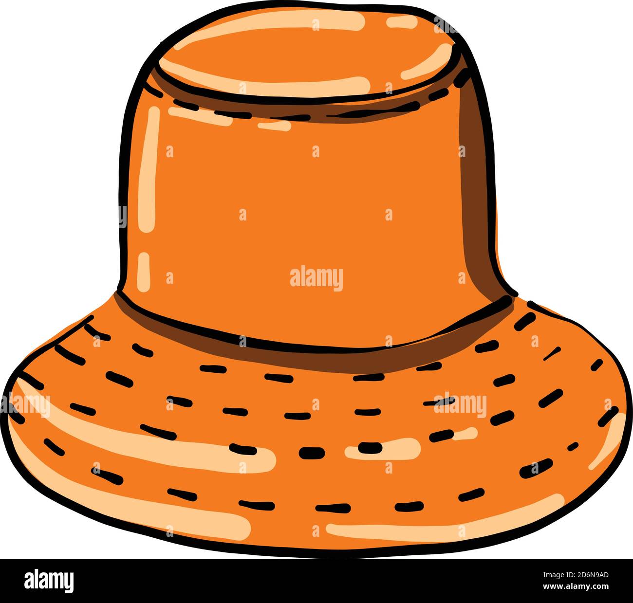 Cappello arancione, illustrazione, vettore su sfondo bianco Illustrazione Vettoriale