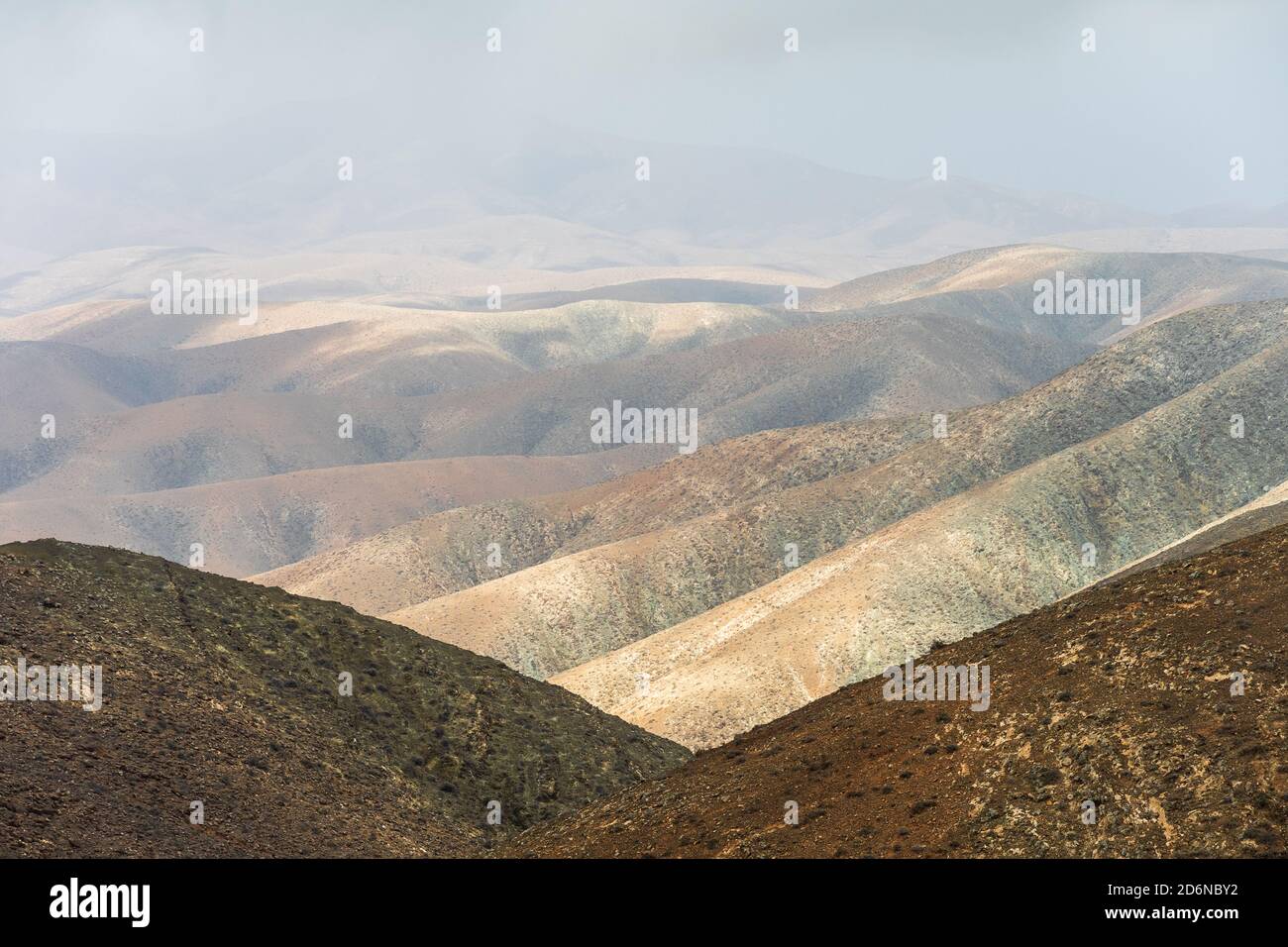 Panorama montano dal punto di vista astronomico Sicasumbre (Mirador Astronomico De Sica Sumbre). Fuerteventura. Isole Canarie. Spagna. Foto Stock