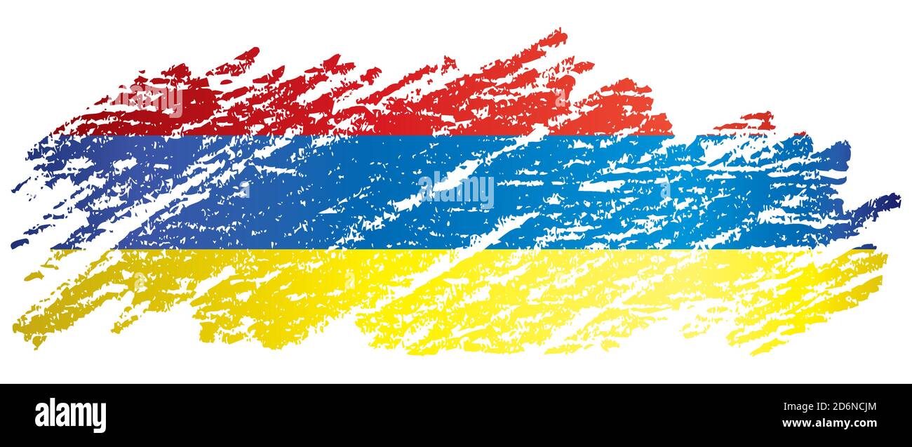 Bandiera di Armenia, Repubblica di Armenia. Illustrazione vettoriale luminosa e colorata Illustrazione Vettoriale