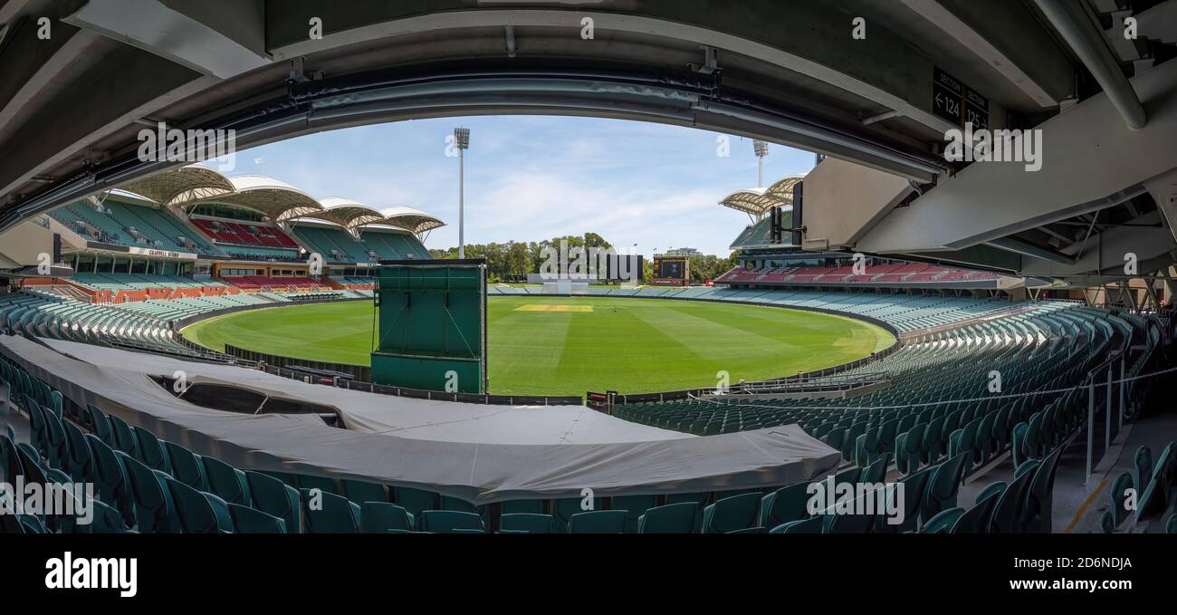 Adelaide, Australia - all'interno dell'Adelaide Oval, Adelaide, Australia. Foto Stock