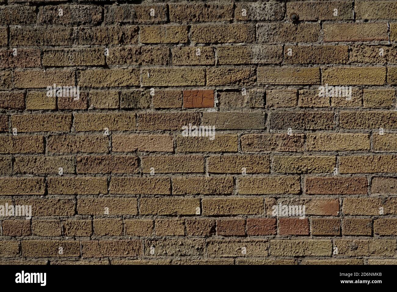 Una chiusura di un muro di mattoni. Foto Stock