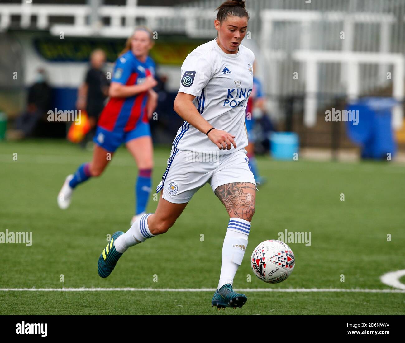 Bromley, Regno Unito. 18 Ott 2019. BROMLEY, REGNO UNITO OTTOBRE 18 :Natasha Flint of Leicester City Women durante il campionato femminile fa tra Crystal Palace Women e Leicester City Women allo stadio Hayes Lane, Bromley, Regno Unito il 18 ottobre 2020 Credit: Action Foto Sport/Alamy Live News Foto Stock