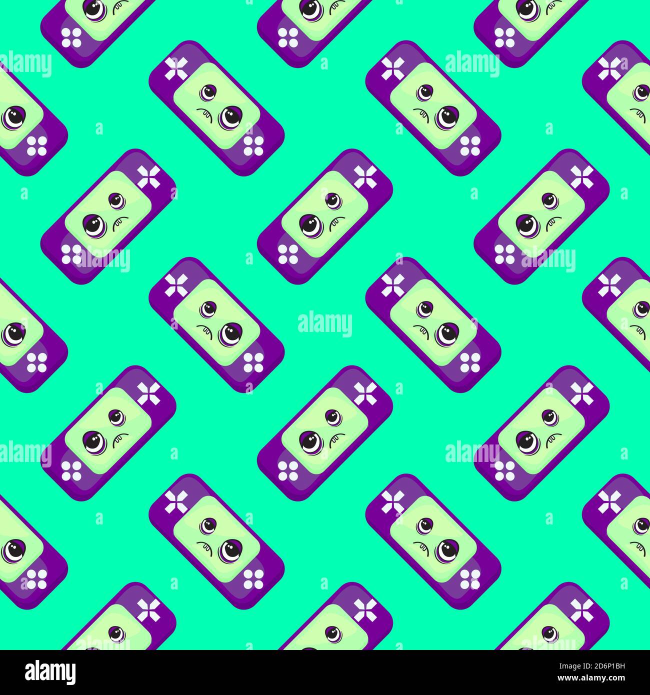 psp stanco, motivo senza interruzioni su sfondo verde. Illustrazione Vettoriale