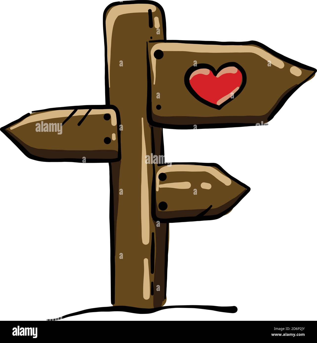 Modo d'amore, illustrazione, vettore su sfondo bianco Illustrazione Vettoriale