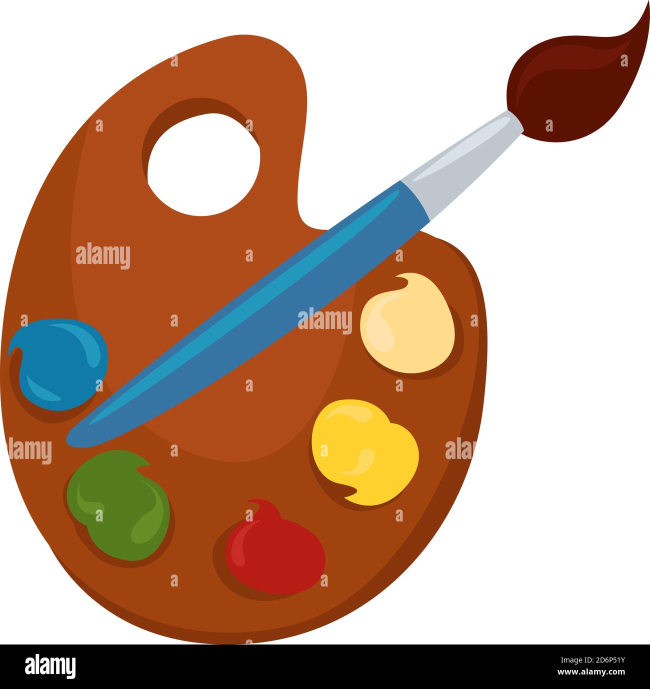 Tavolozza dei colori, illustrazione vettore su sfondo bianco. Illustrazione Vettoriale