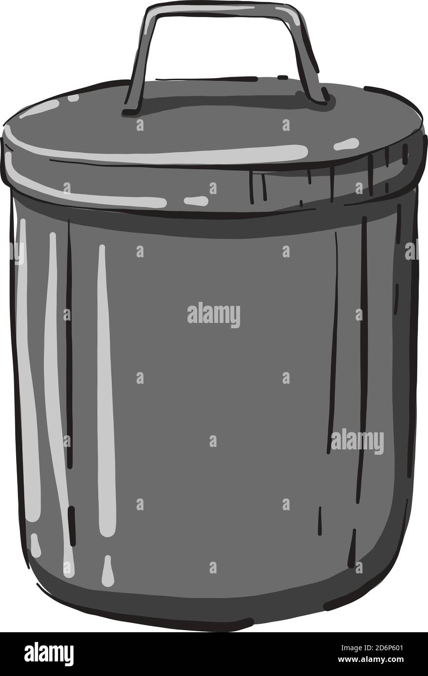 Cestino, illustrazione, vettore su sfondo bianco. Illustrazione Vettoriale