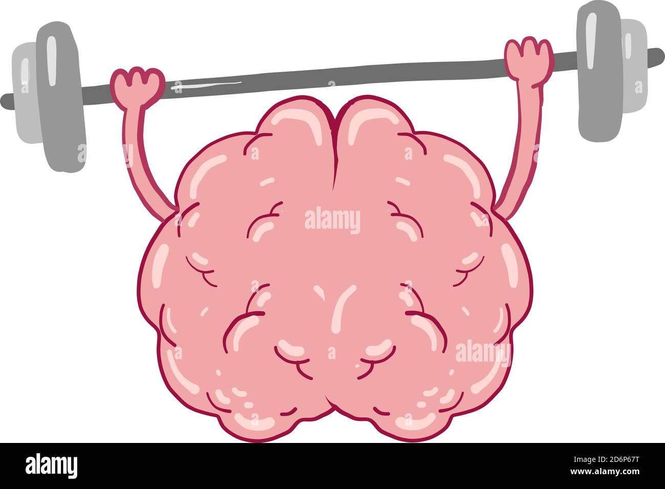 Cervello in formazione, illustrazione, vettore su sfondo bianco. Illustrazione Vettoriale