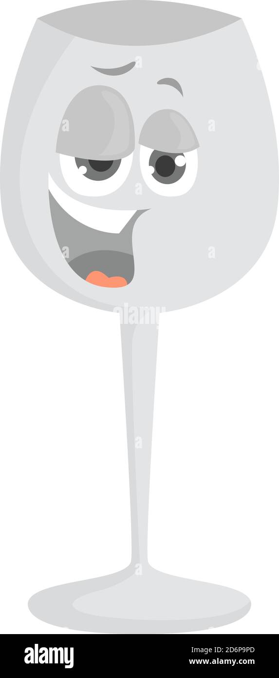 Bicchiere vuoto, illustrazione vettore su sfondo bianco. Illustrazione Vettoriale