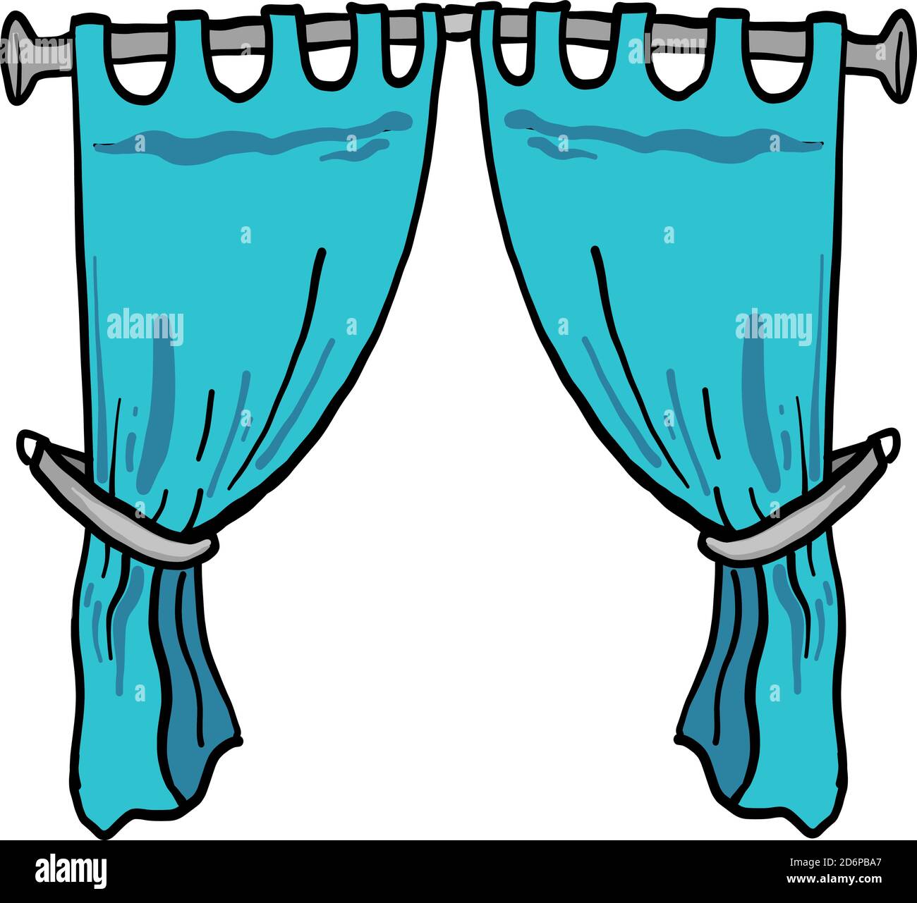 Tenda fantasia blu , illustrazione, vettore su sfondo bianco. Illustrazione Vettoriale