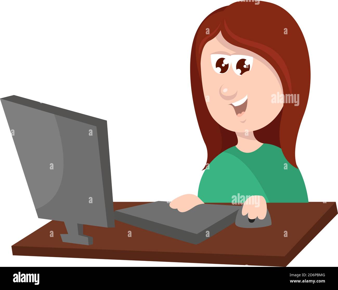 Lavoratore duro, illustrazione, vettore su sfondo bianco. Illustrazione Vettoriale