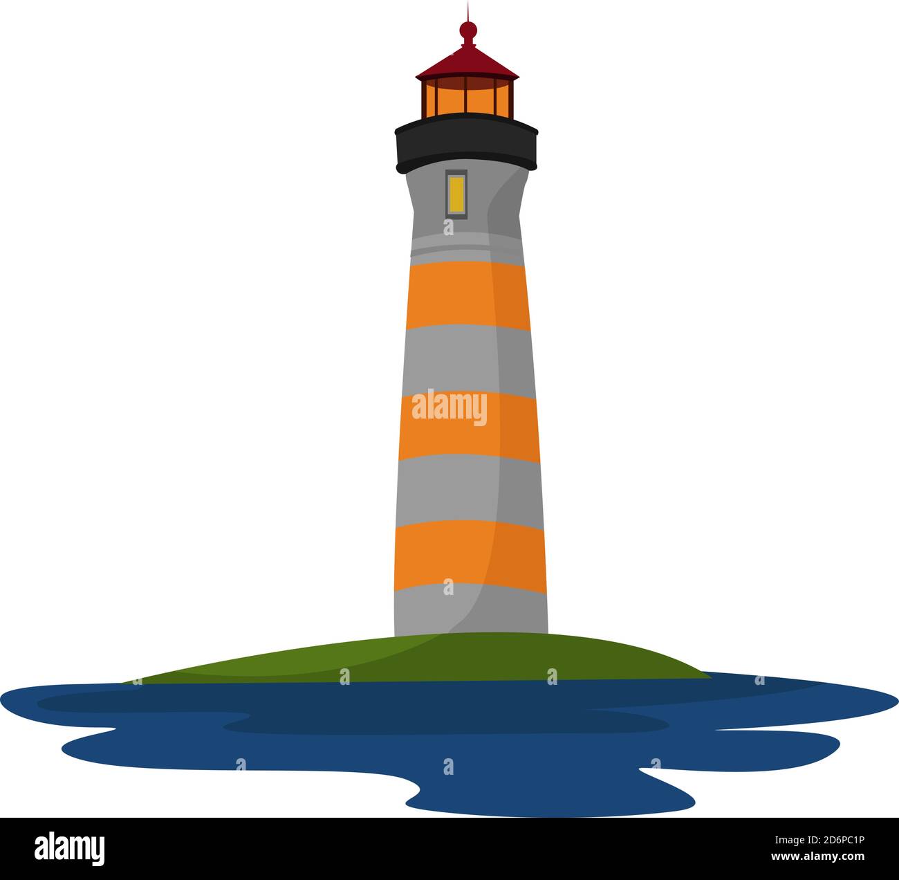 Faro alto, illustrazione, vettore su sfondo bianco. Illustrazione Vettoriale