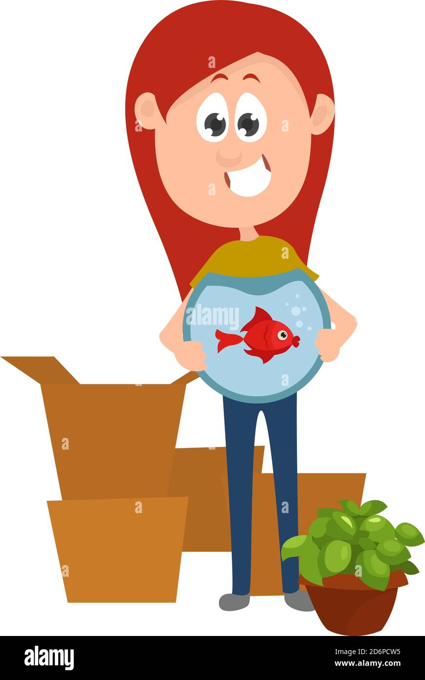 Case in movimento, illustrazione, vettore su sfondo bianco. Illustrazione Vettoriale