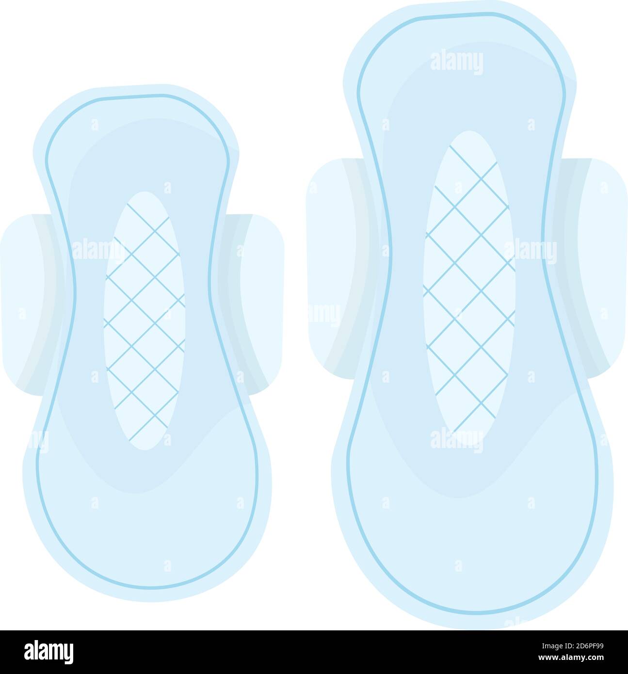 Assorbenti igienici, illustrazione, vettore su sfondo bianco Illustrazione Vettoriale