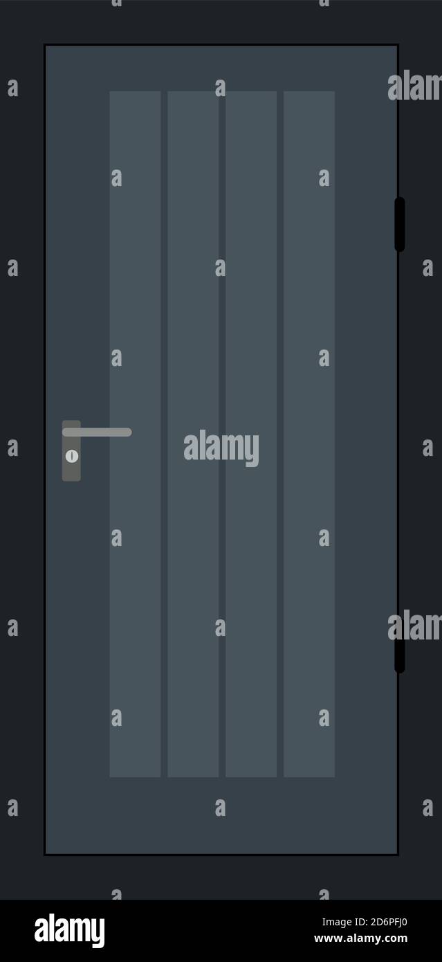Sportello di colore scuro, illustrazione, vettore su sfondo bianco Illustrazione Vettoriale
