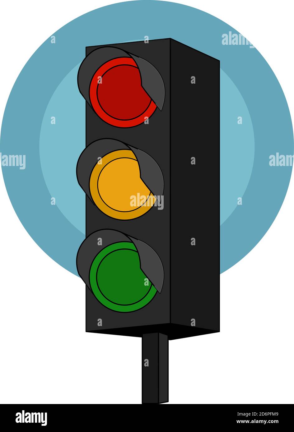 Semafori, illustrazione, vettore su sfondo bianco Illustrazione Vettoriale