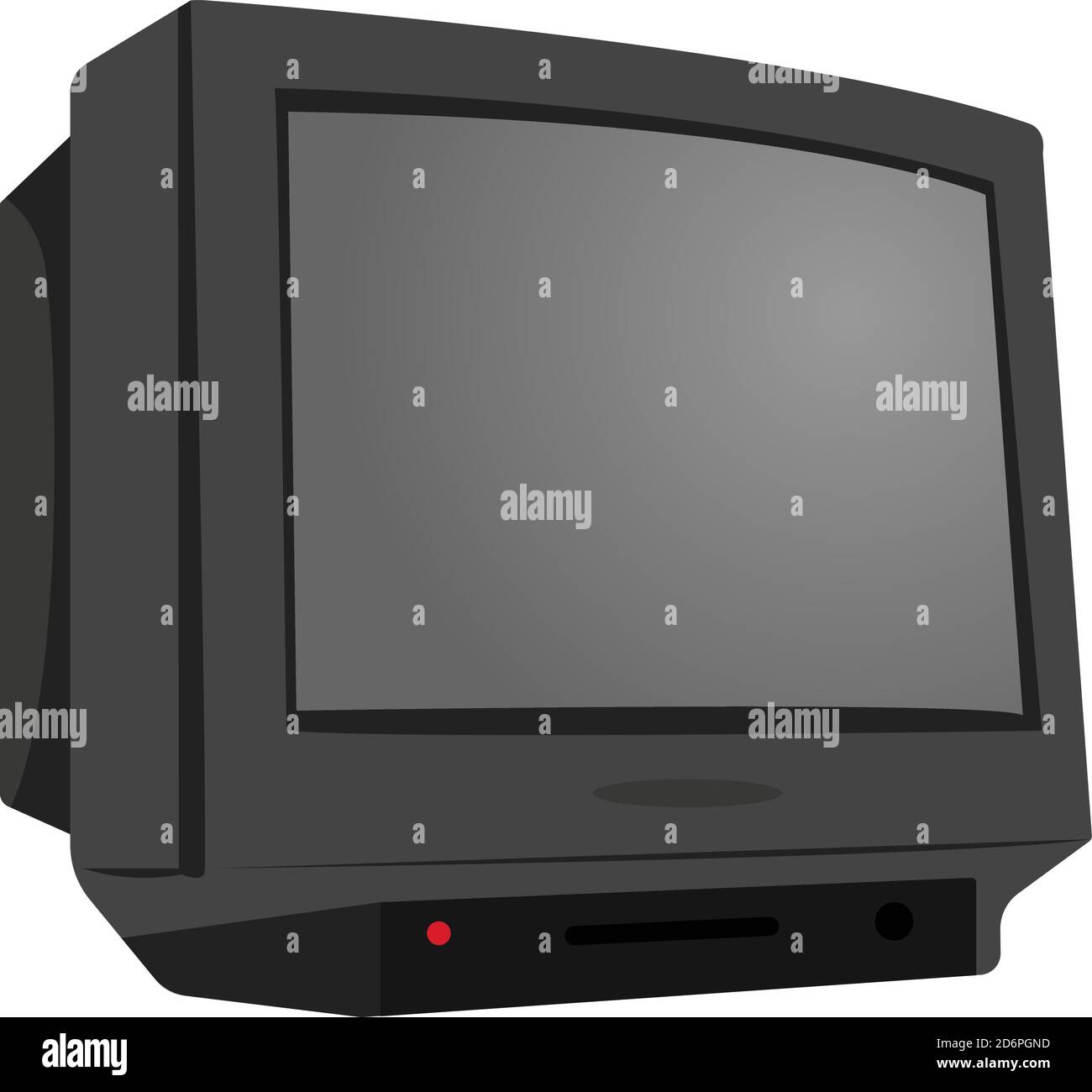 Vecchia tv, illustrazione vettore su sfondo bianco Illustrazione Vettoriale