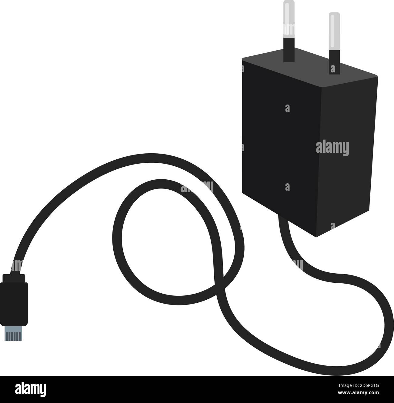 Adattatore mobile, illustrazione, vettore su sfondo bianco Illustrazione Vettoriale