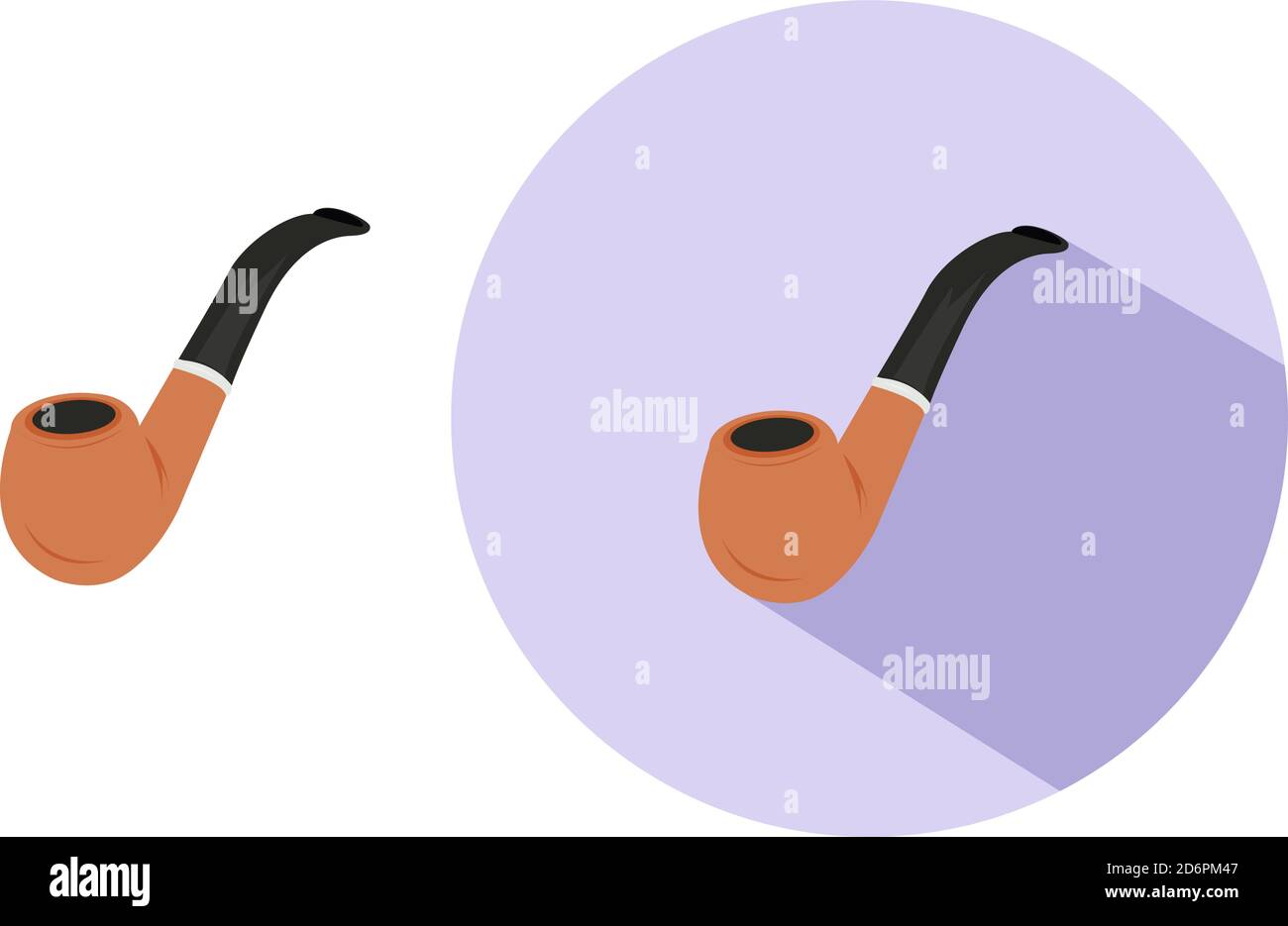 Tubo di fumo, illustrazione, vettore su sfondo bianco. Illustrazione Vettoriale