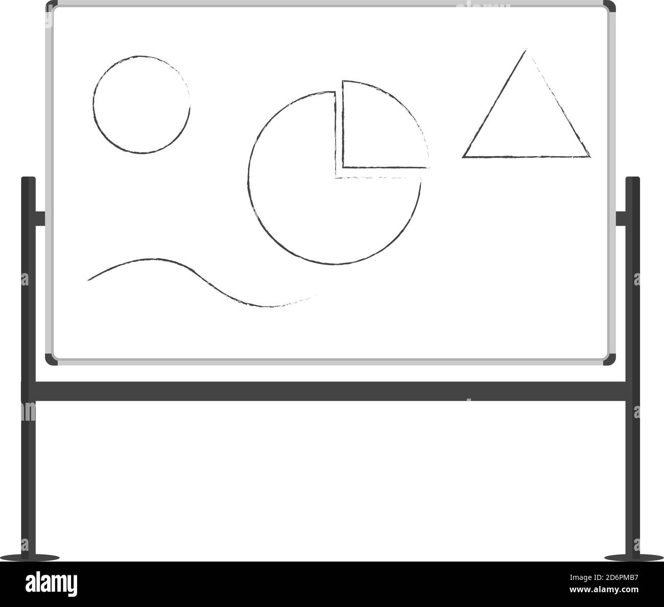Lavagna bianca, illustrazione, vettore su sfondo bianco. Illustrazione Vettoriale