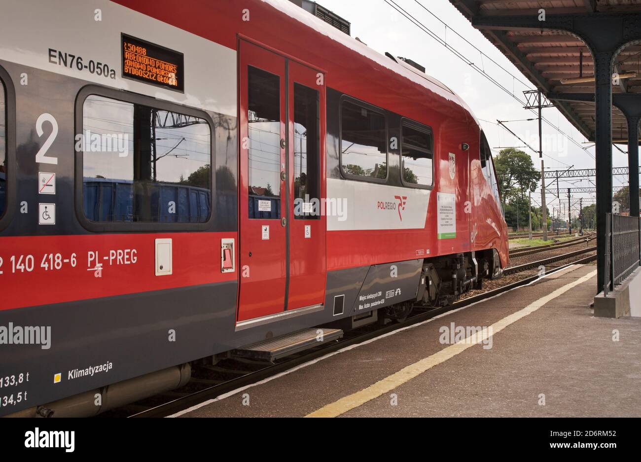 Stazione ferroviaria di Jablonowo Pomorskie. Polonia Foto Stock