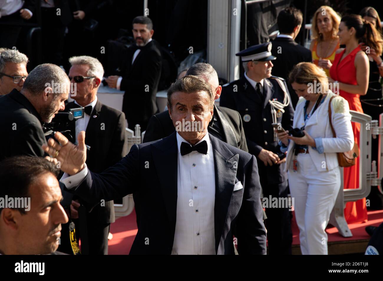 CANNES, FRANCIA - 25 maggio 2019: Sylvester Stallone arriva al Festival del Cinema di Cannes. Foto Stock
