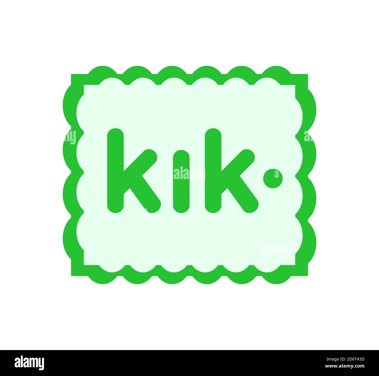 Logo Kik. Applicazione mobile Kik Messenger. Icona dell'app Messenger Kik . Kharkiv, Ucraina - Giugno , 2020 Foto Stock