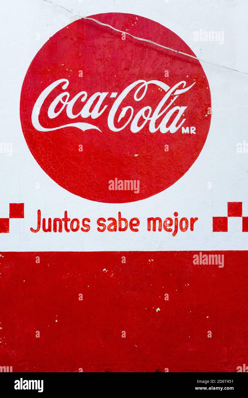 Pubblicità Coca Cola , Merida Messico Foto Stock