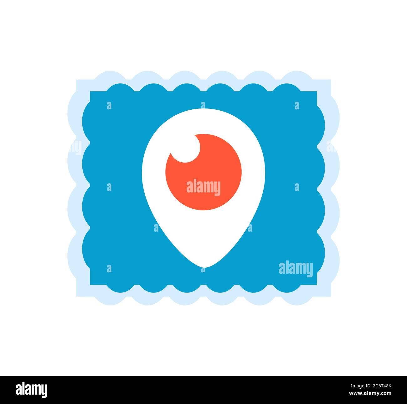 Logo Periscope. Periscope è fatto da Twitter. Periscope trasmissione video live al mondo, servizio di streaming video . Kharkiv, Ucraina - Giugno , 2020 Foto Stock