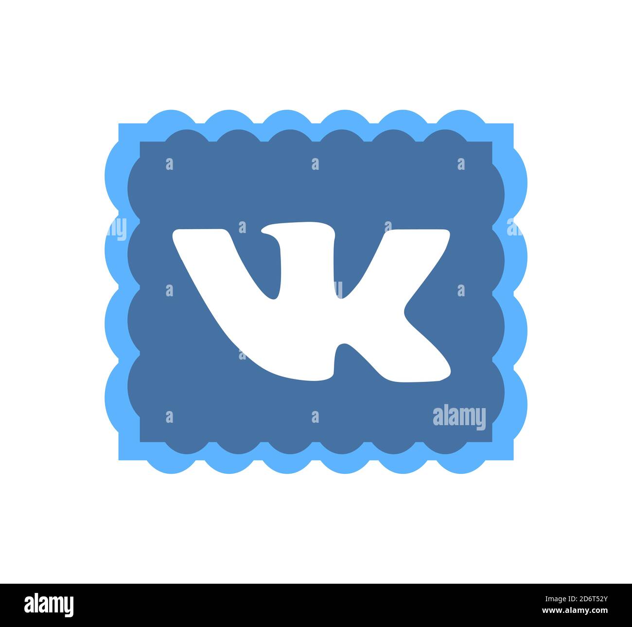 Logo VK. Vkontakte è un sito web russo di social media e networking. VK Vkontakte app . Kharkiv, Ucraina - Giugno , 2020 Foto Stock