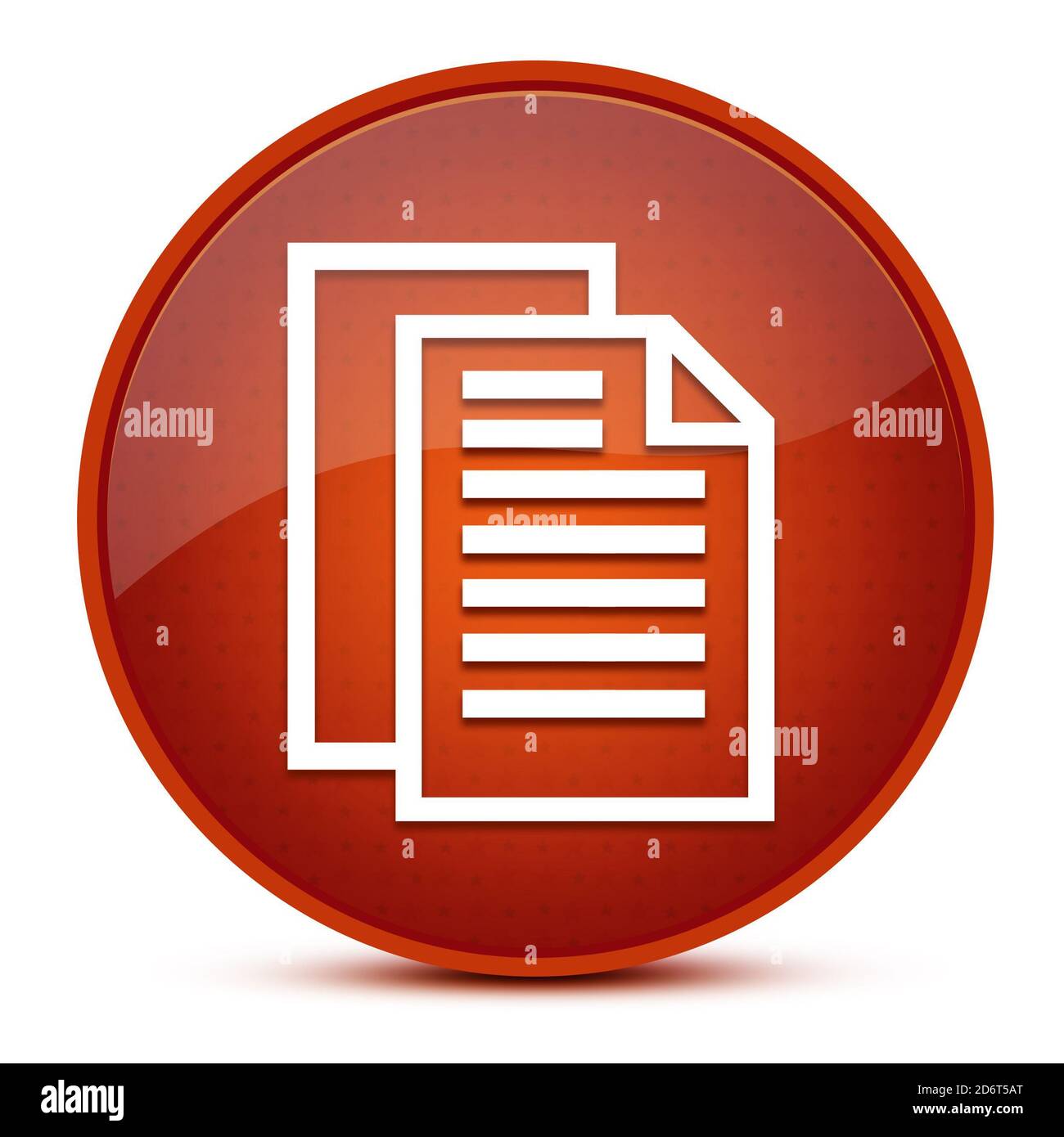 Pagine del documento illustrazione astratta del pulsante rotondo marrone lucido Foto Stock