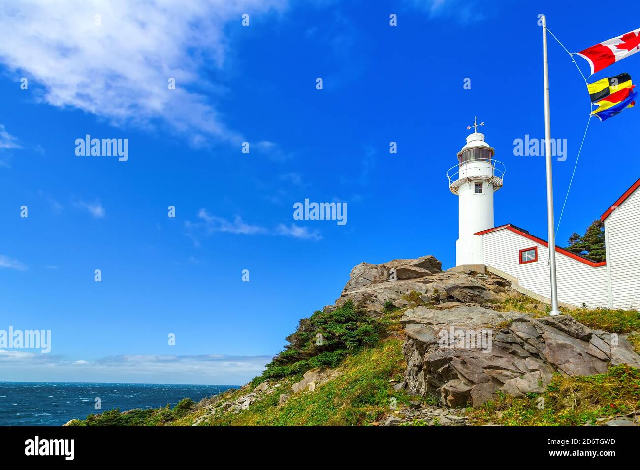 Faro di Lobster Cove Head Foto Stock