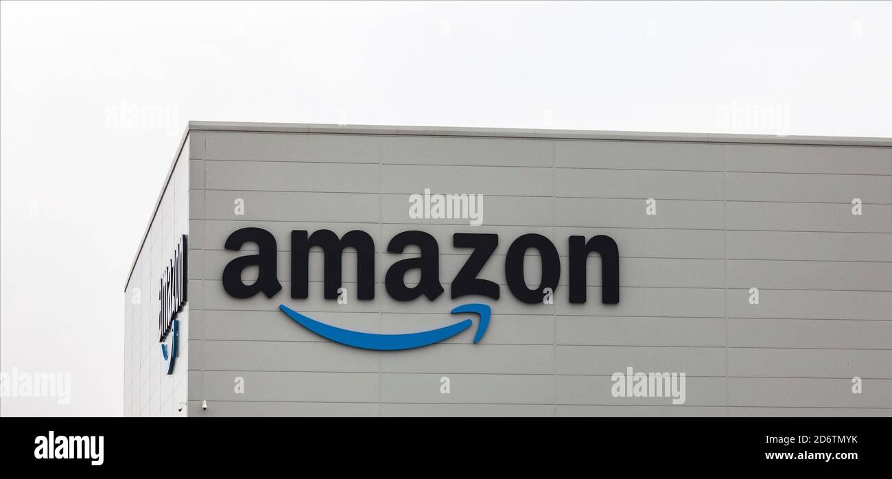 Il nuovo Centro di adempimento Amazon a Symmetry Park a Darlington, Inghilterra, Regno Unito Foto Stock