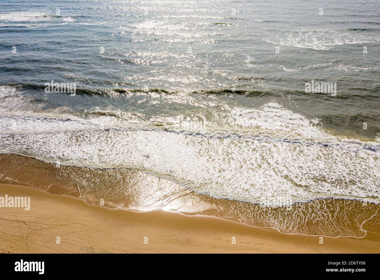 Immagine aerea di Amagansett e della spiaggia dell'oceano Foto Stock