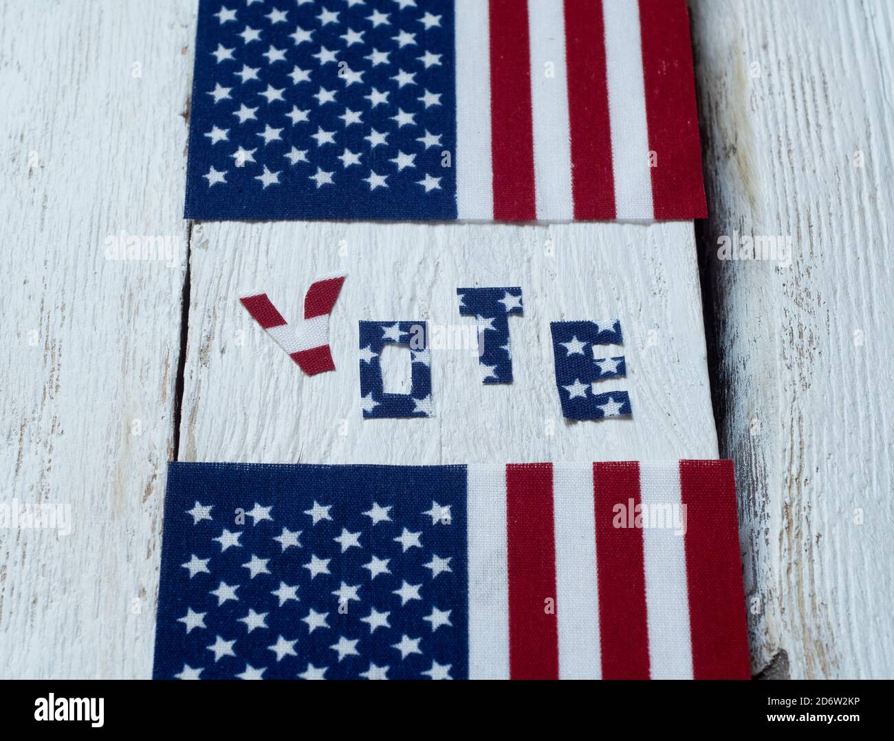 Voto elettorale negli Stati Uniti. Elezioni politiche. Suffragio degli Americani. Bandiere USA e giornata elettorale. Foto Stock