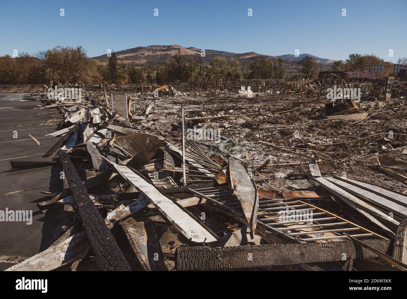Perdita totale di proprietà dopo l'incendio dell'Oregon 2020 Foto Stock