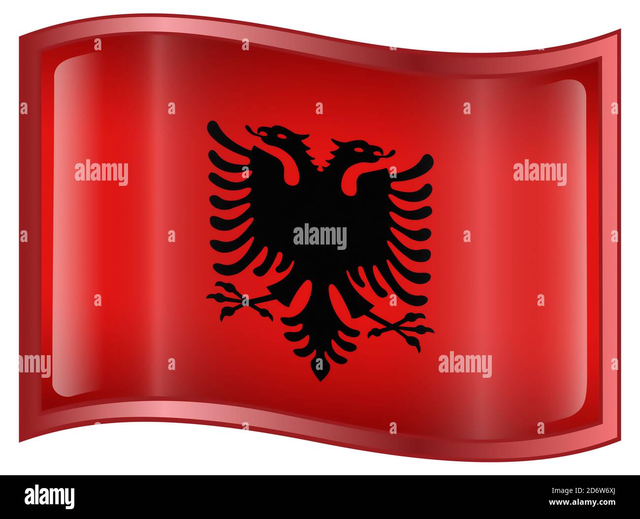 L'Albania icona bandiera Foto Stock