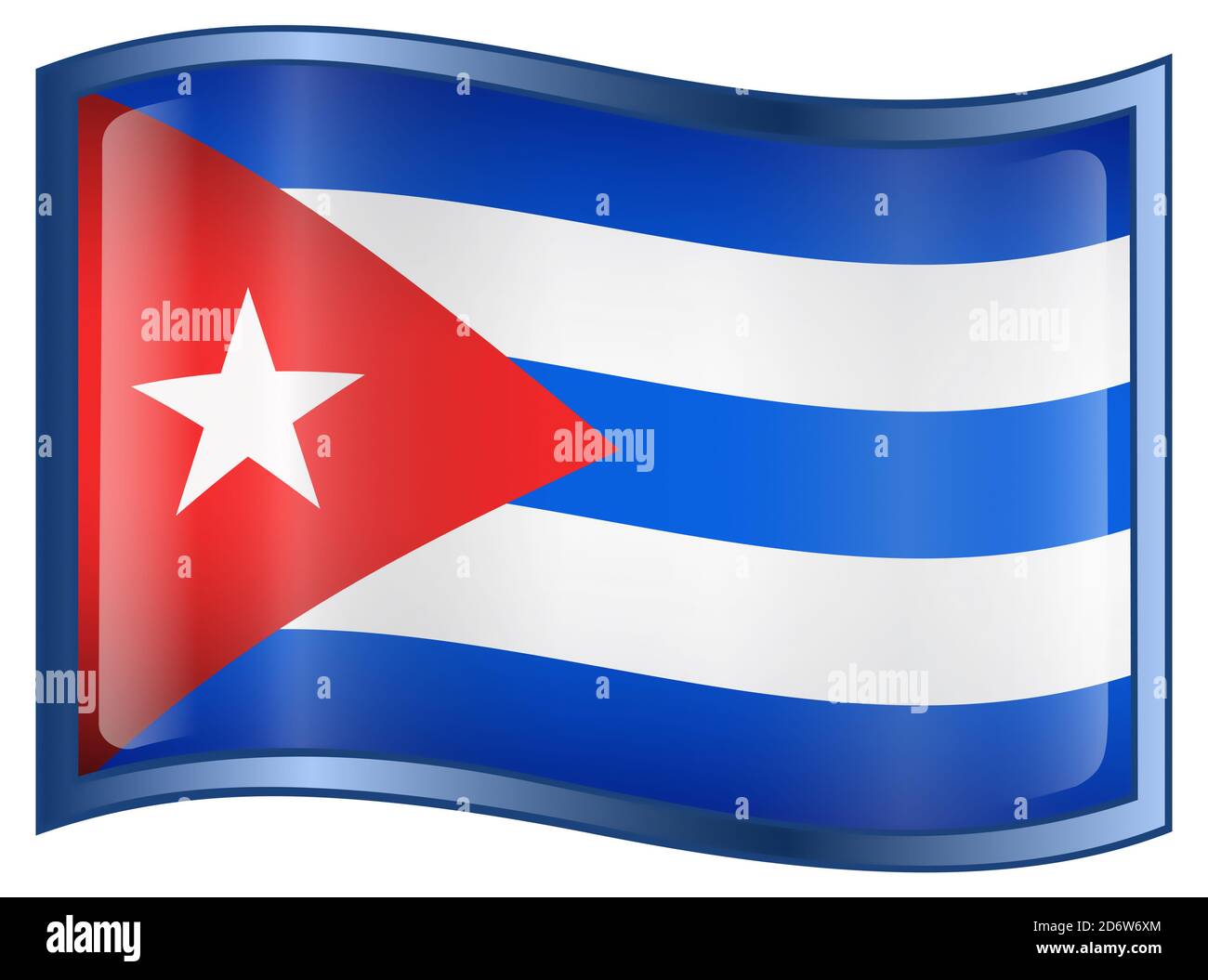 Icona della bandiera di Cuba Foto Stock
