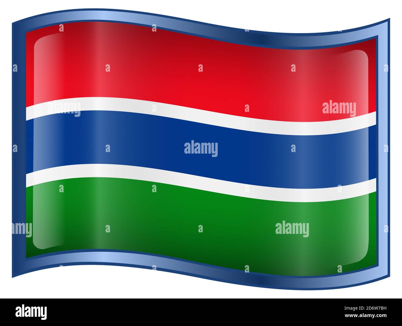 Gambia icona bandiera. Foto Stock