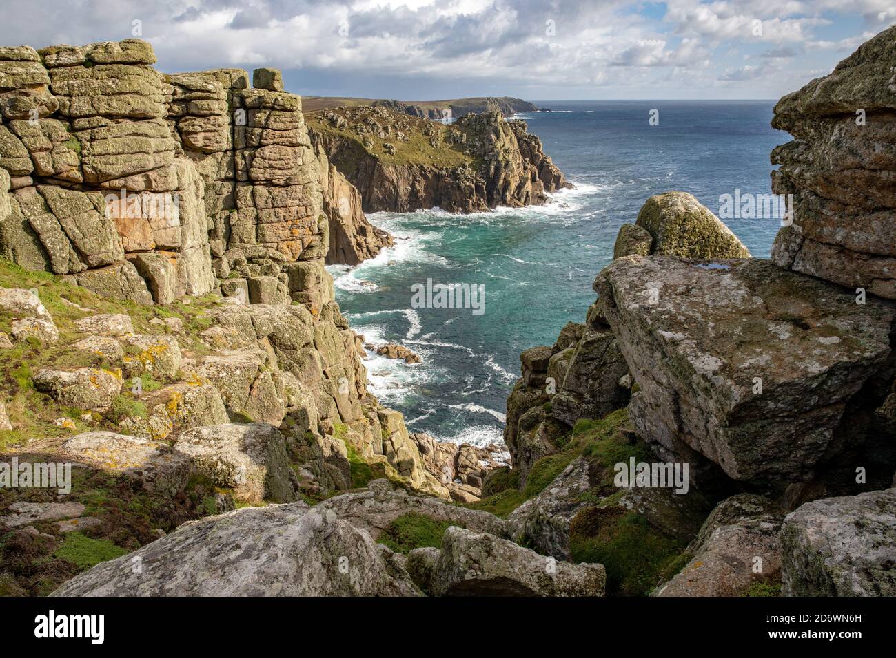 Cornwall Coast Nr Lands End Foto Stock