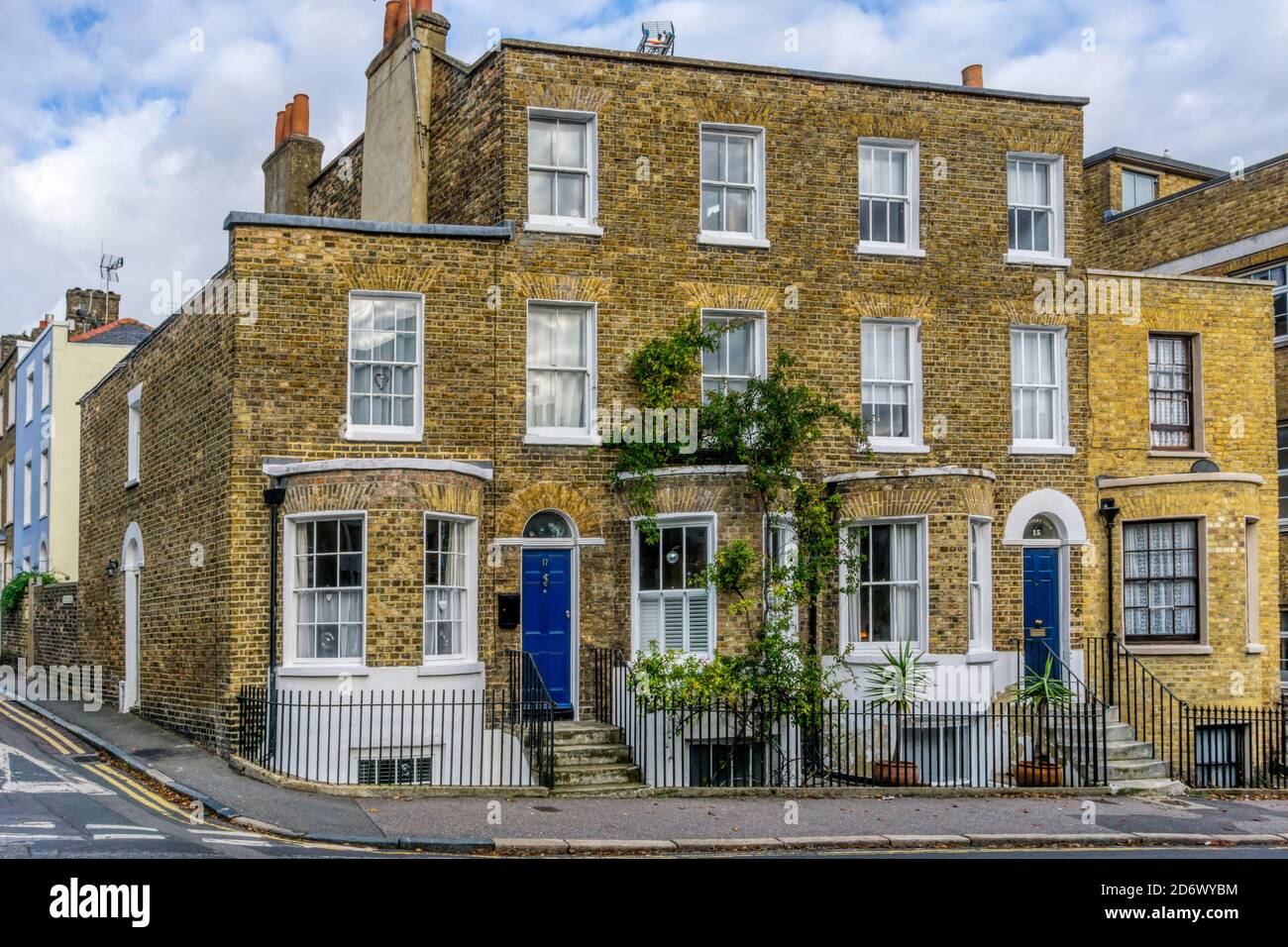 Case georgiane in Broad Street, Ramsgate. Foto Stock