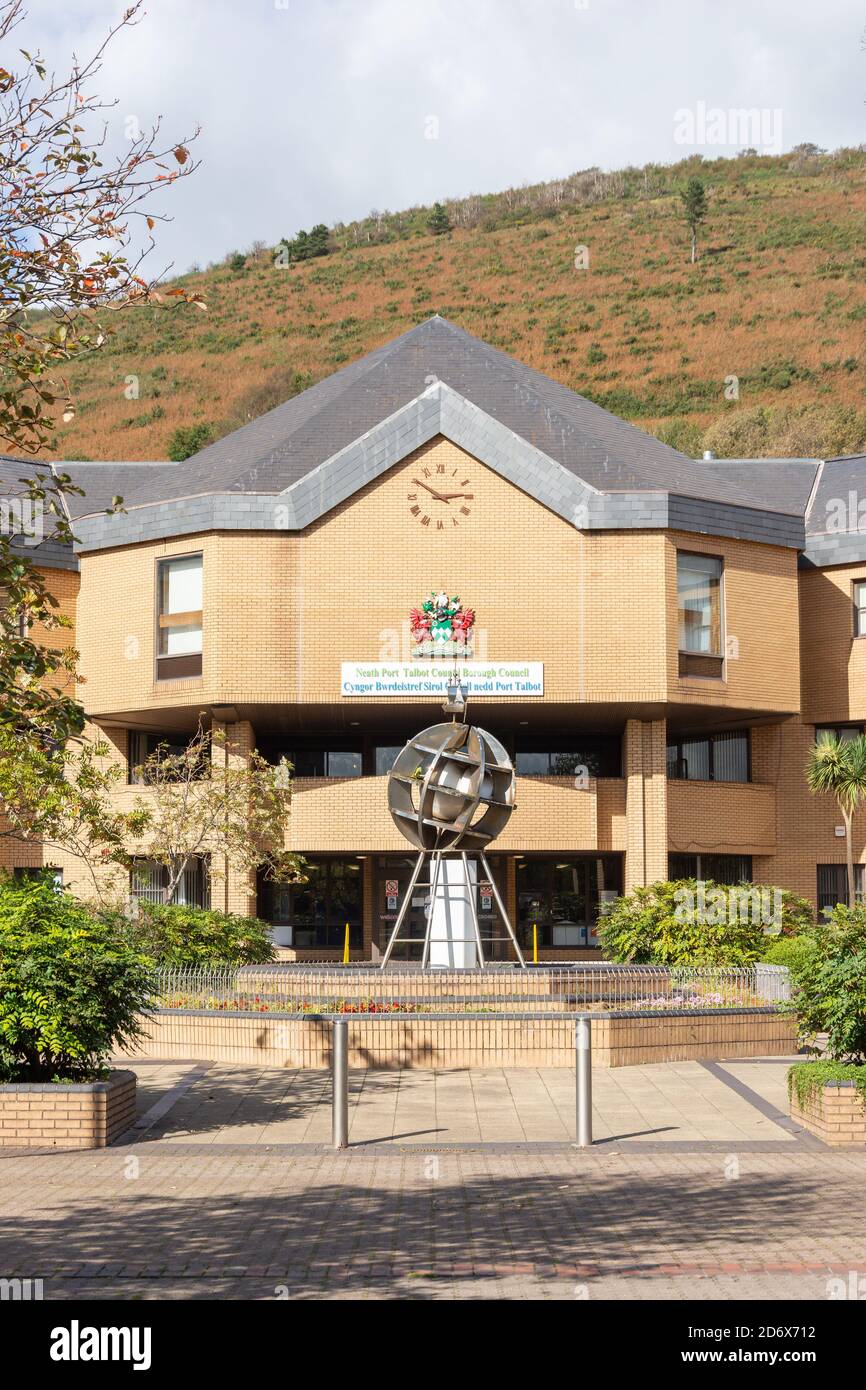 Neath & Port Talbot Borough Council Building, Civic Center, Port Talbot, Neath & Port Talbot County Borough, Galles, Regno Unito Foto Stock