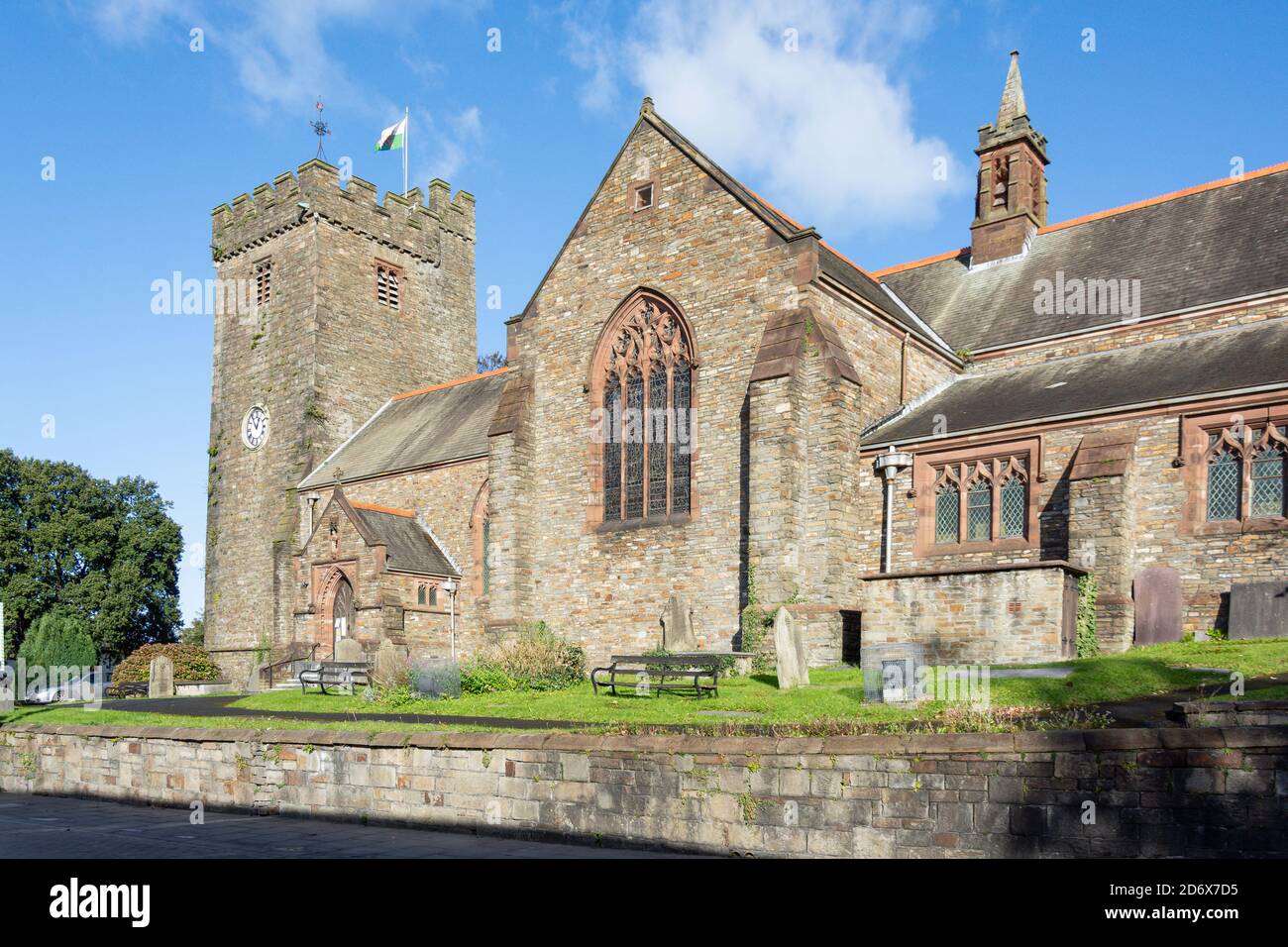 St Elli Parish Church, Bridge Street, Llanelli, Carmarthensshire, Galles (Cymru), Regno Unito Foto Stock