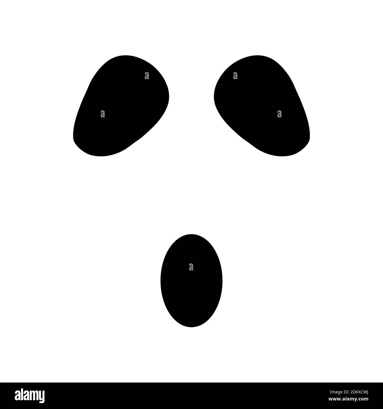 Ghost Halloween icona faccia vettore isolato su sfondo bianco . Illustrazione Vettoriale