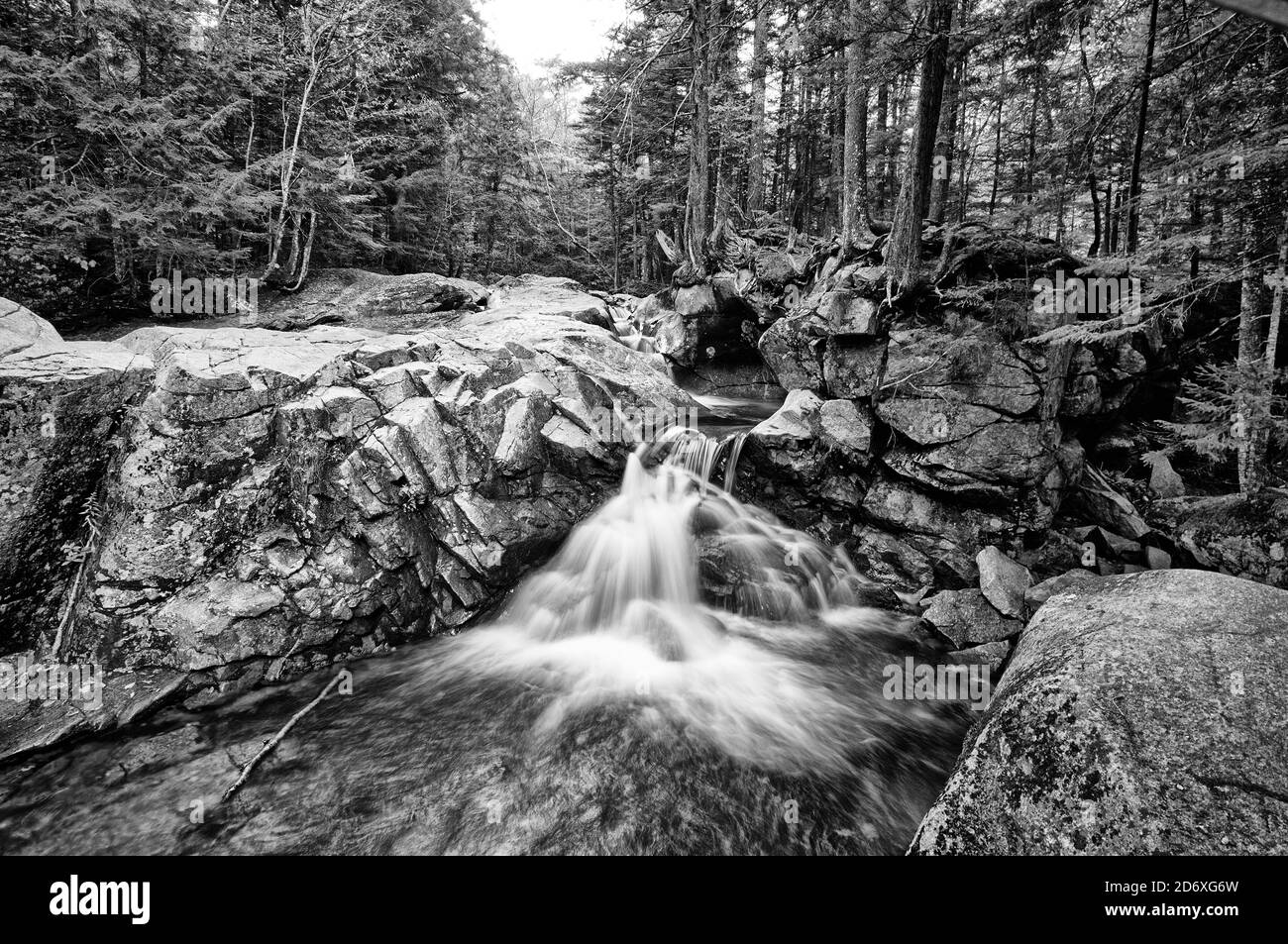 Autunno a Swift river in New Hampshire Foto Stock