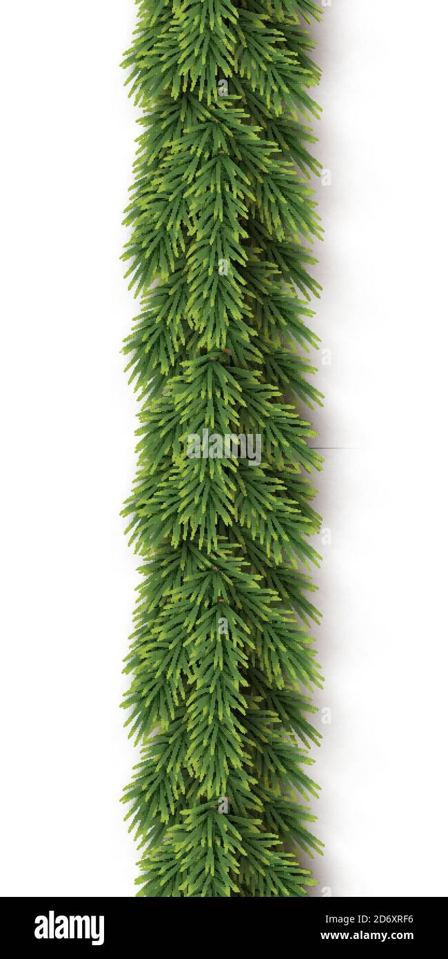 Struttura verticale senza cuciture per rami di abete. Vettore albero di Natale sfondo. Illustrazione Vettoriale