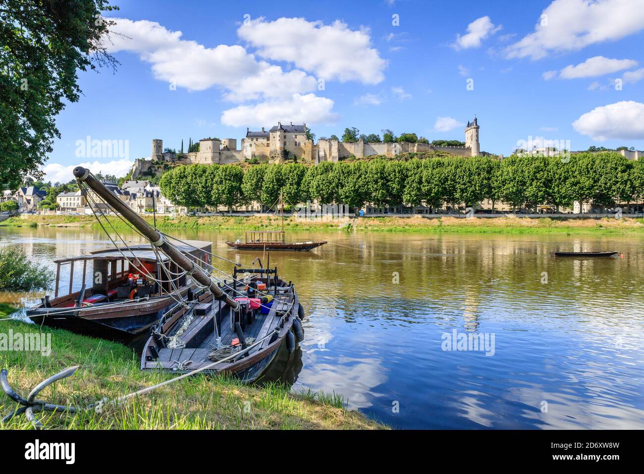 Castello chinon e fiume vienne immagini e fotografie stock ad alta ...