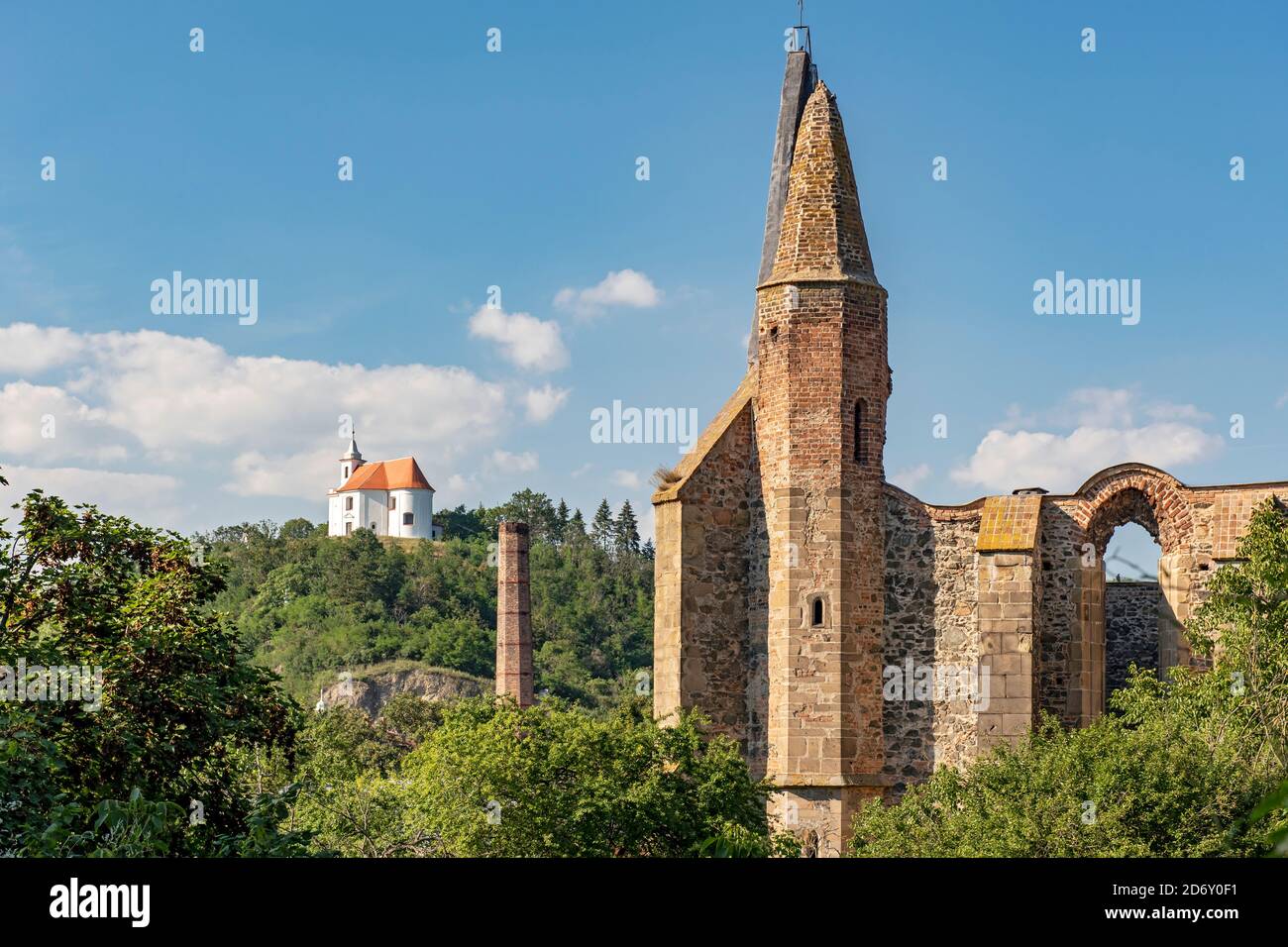 Cappella di Sant'Antonio e il Convento Rosa Coeli, Dolni Kounice, Repubblica Ceca Foto Stock