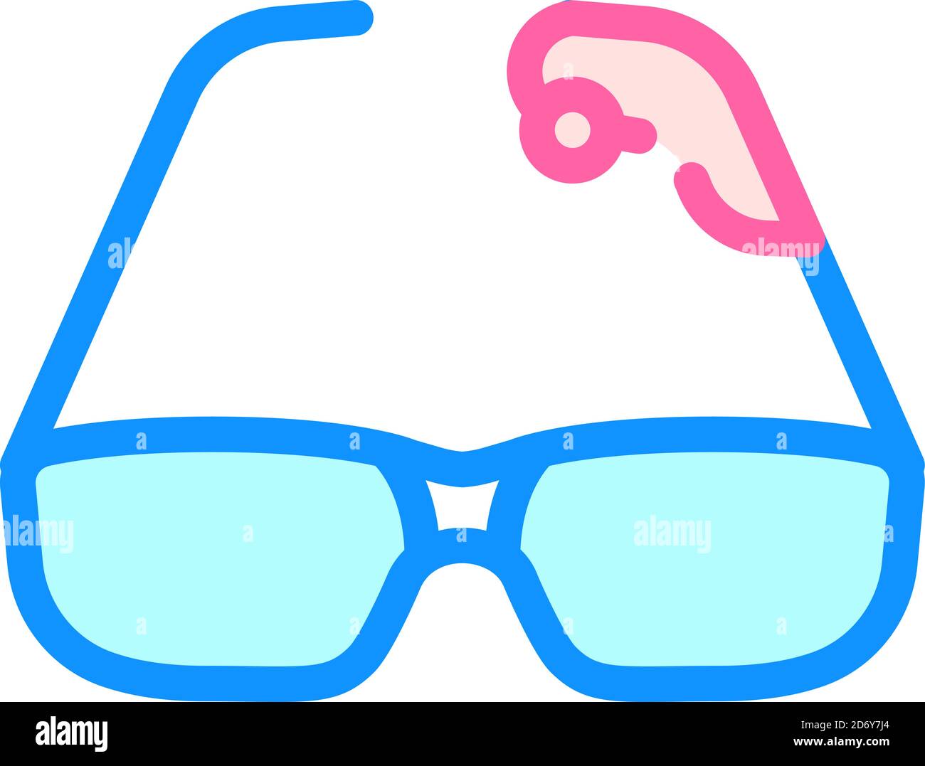 occhiali con immagine vettoriale con icona a colori per apparecchi