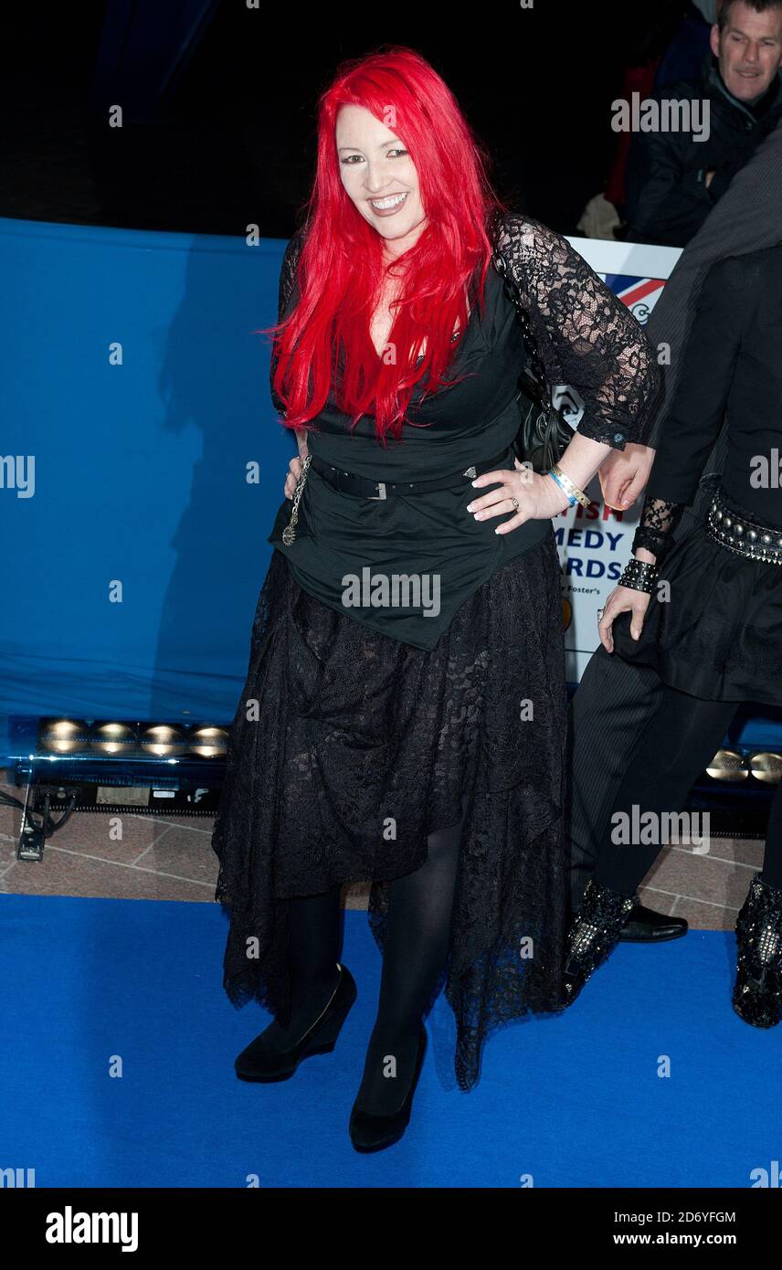 Jane Goldman arriva al British Comedy Awards 2010 all'Indigo2, all'O2 Arena di Londra. Foto Stock