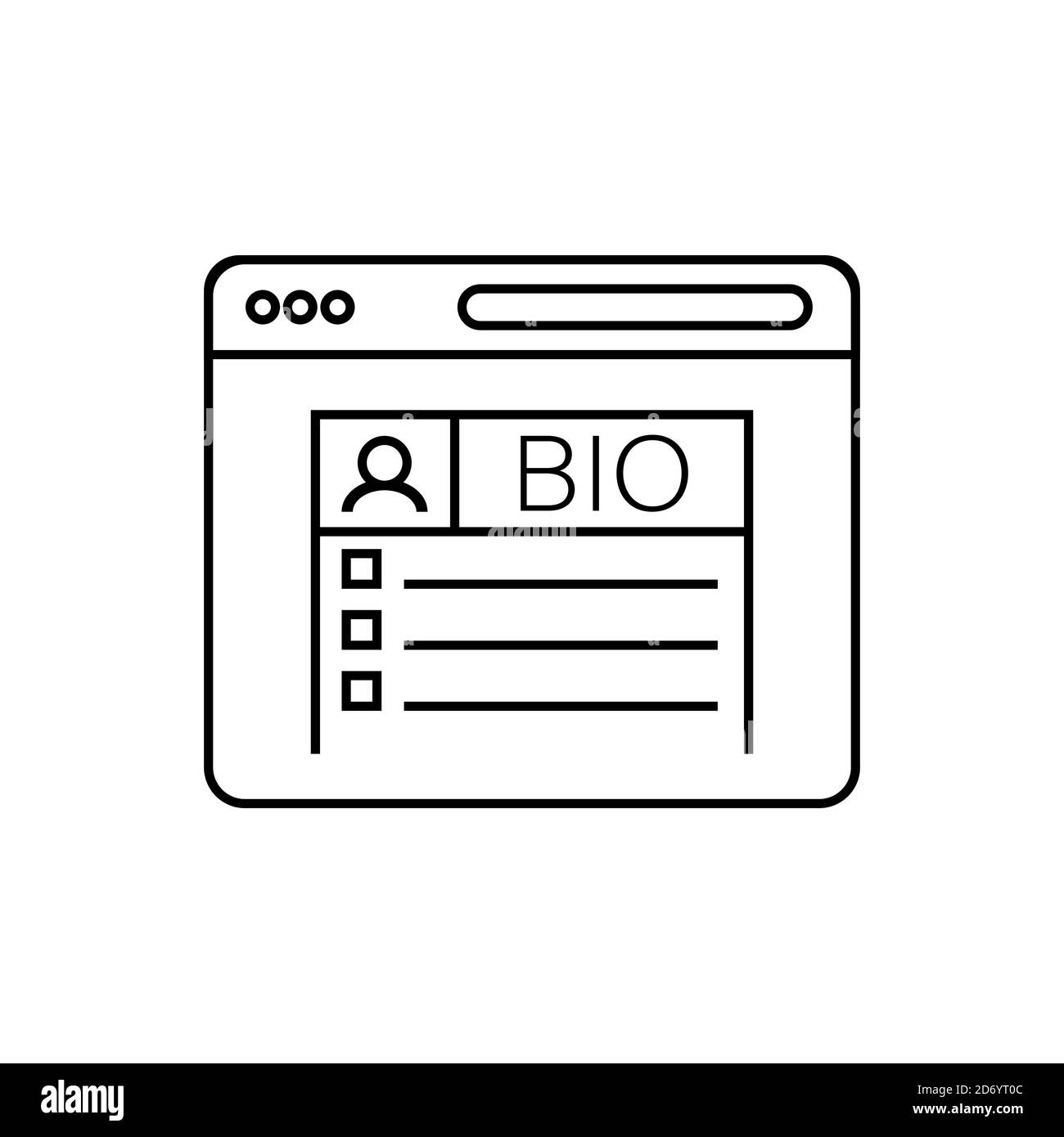 Icona dei dati personali. Documento HR. Professionale . Documento dipendente. Biografia. Illustrazione Vettoriale